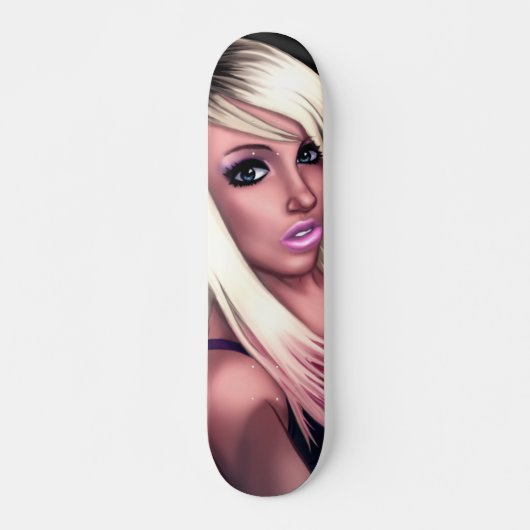 Skateboard Fille blonde de patineur (Devant)