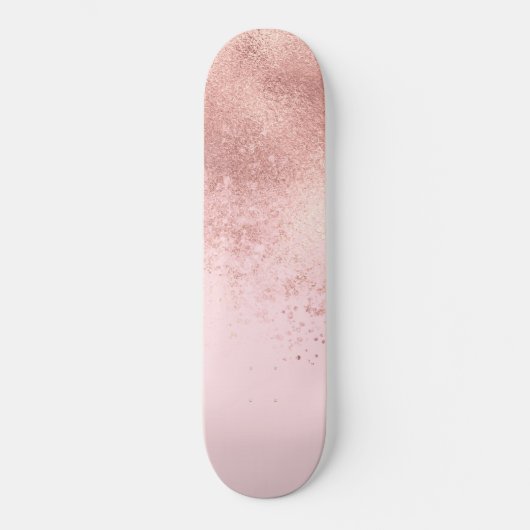 Skateboard Fille Blush Rose Or Sprayed Confetti Ombre (Recto)