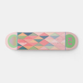 Skateboard Fille colorée Abstrait Patinage rose (Horz)
