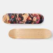 Skateboard Fille corbeau (Horz)