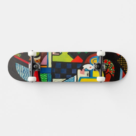 Skateboard Fille dans un Rocker - Art Abstrait (Horz)