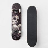 Skateboard Fille de crâne de sucre de style de tatouage avec (Recto)