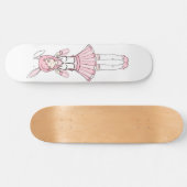 Skateboard Fille de lapin rose mignonne d'Anime Lolita (Horz)