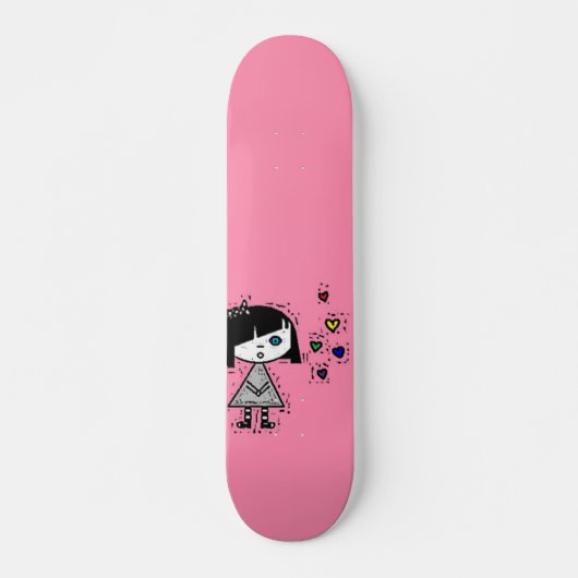 Skateboard fille de l'emo (Devant)
