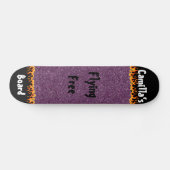Skateboard Fille de Parties scintillant simulée violet brilla (Horz)