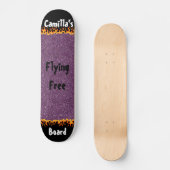 Skateboard Fille de Parties scintillant simulée violet brilla (Recto)