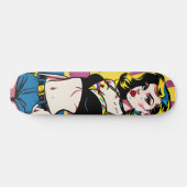 Skateboard Fille de patin graphique pop (Horz)