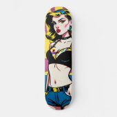 Skateboard Fille de patin graphique pop (Recto)