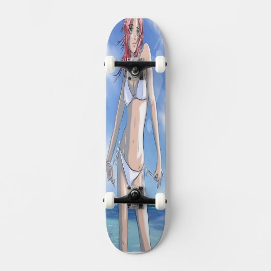 Skateboard Fille de plage d'Anime (Recto)