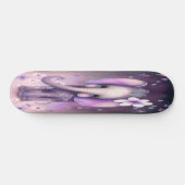 Skateboard Fille fleurs blanches bébé éléphant (Horz)