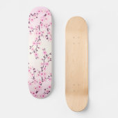 Skateboard Fille Fleurs de cerisiers roses Floral (Recto)