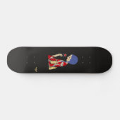 Skateboard Fille japonaise d'art de Toshio Ito avec la fleur (Horz)
