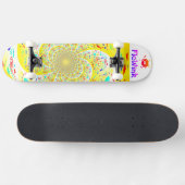 Skateboard Fille Jaune Abstraite (Horz)