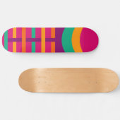 Skateboard Fille Motif géométrique coloré (Horz)