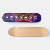 Skateboard Fille Noir et rose art abstrait sur (Horz)