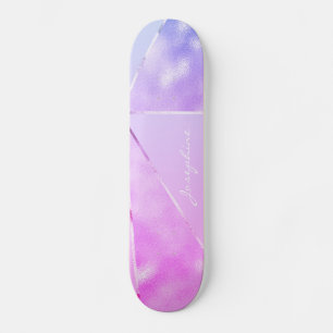 Skateboard Fille parties scintillant rose moderne nom cool pe