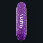 Skateboard Fille Parties scintillant violet Glam Bling modern<br><div class="desc">Jolie planche à roulettes pour cette petite fille.  Donc cool pour tout ce patinage.</div>