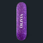 Skateboard Fille Parties scintillant violet Glam Bling modern<br><div class="desc">Jolie planche à roulettes pour cette petite fille.  Donc cool pour tout ce patinage.</div>
