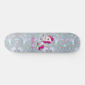 Skateboard Fille personnalisée Sparkly Faux Mère de Pearl Uni (Horz)