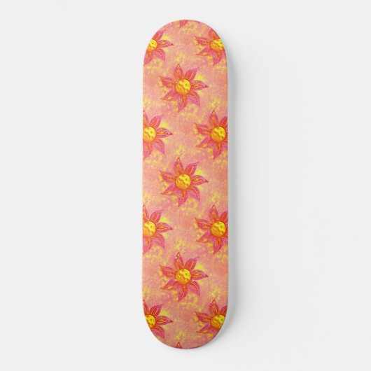 Skateboard Fille rose floral (Recto)
