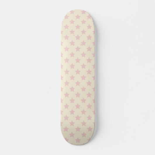 Skateboard Fille rose poach star motif moderne (Devant)