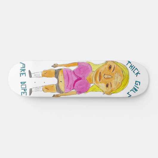 Skateboard Filles épaisses blanches par Patrick Jilbert (Horz)