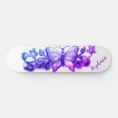 Skateboard Filles papillon floral personnalisé (Horz)