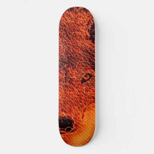 Skateboard Fire Wolf Airbrush Element Custom Pro Park Board (Recto)