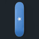 Skateboard Flag of Somalia<br><div class="desc">This design features the national flag of Somalia (officially known as the Federal Republic of Somalia), which is a country in the Horn of Africa. Somalia has the longest coastline on Africa's mainland. Somalia is bordered by Ethiopia to the west, Djibouti to the northwest, the Gulf of Aden to the...</div>