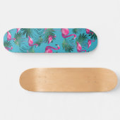 Skateboard Flamant rose d'été Palm Vibes #2 (Horz)