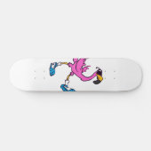 Skateboard Flamant rose drôle avec lunettes de soleil | chois (Horz)