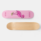 Skateboard Flamant rose personnalisé (Horz)