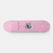 Skateboard Flamant rose rose exotique Nom étincelant d'été Tr (Horz)