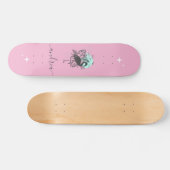 Skateboard Flamant rose rose exotique Nom étincelant d'été Tr (Horz)