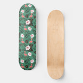 Skateboard Flamant rose rose motif transparent sur arrière -  (Recto)