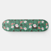 Skateboard Flamant rose rose motif transparent sur arrière -  (Horz)