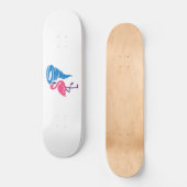 Skateboard Flamant rose Tornado Bold Art Graphique moderne (Recto)