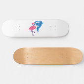 Skateboard Flamant rose Tornado Bold Art Graphique moderne (Horz)