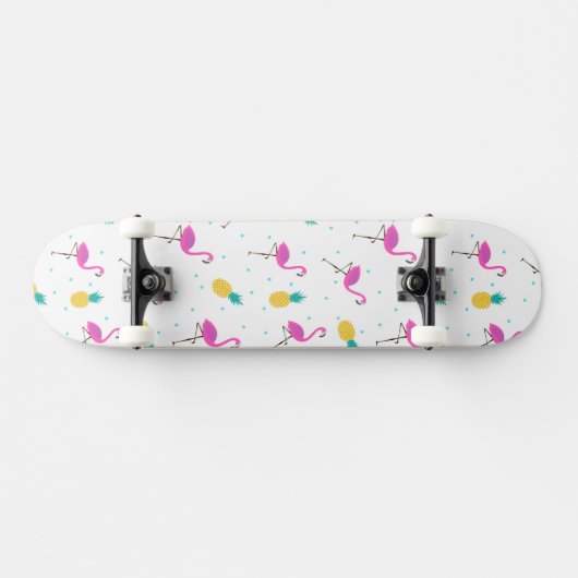 Skateboard Flamants roses au néon 2 (Horz)