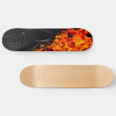 Skateboard Flames avec Squelette (Horz)