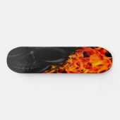 Skateboard Flames avec Squelette (Horz)