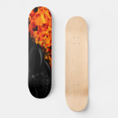 Skateboard Flames avec Squelette (Recto)