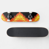 Skateboard Flames la nuit (Horz)