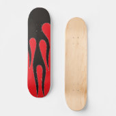 Skateboard Flames noires (Recto)