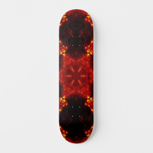Skateboard Flaming Snowflake Orange Gradient Kaleidoscope (Recto)