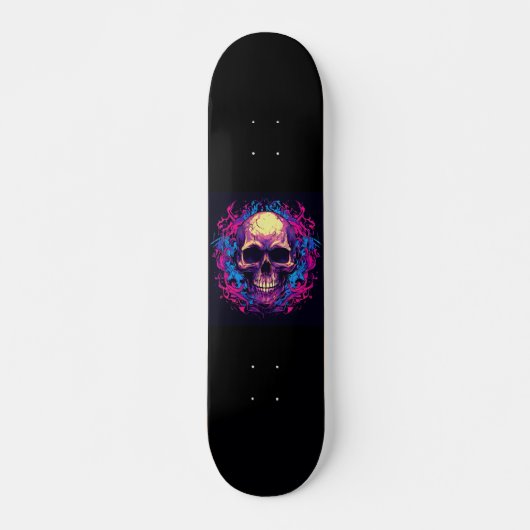 Skateboard Flamme de Crâne (Devant)