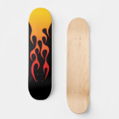 Skateboard Flamme de hot rod (Recto)