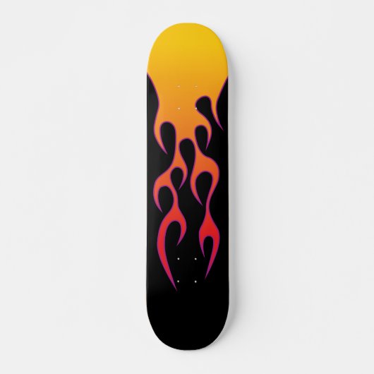 Skateboard Flamme de hot rod (Devant)