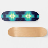 Skateboard FLAMME FRACTALE, bleu (Horz)