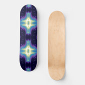 Skateboard FLAMME FRACTALE, violet bleu (Recto)